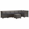 vidaXL Divano da Giardino 6 Posti con Cuscini Aspetto Rattan PP