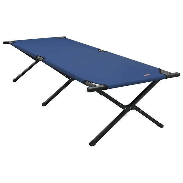 vidaXL Letto da campeggio pieghevole Blu 210 x 80 x 46 cm