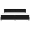 vidaXL Letto a molle con materasso Nero 200 x 200 cm Poliestere