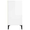 vidaXL Credenza Bianco Lucido 102x35x70 cm in Legno Multistrato