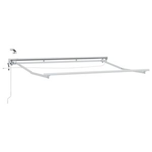 vidaXL Telaio tenda elettrica con LED Bianco 2,5 x 2 m Alluminio