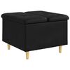 vidaXL Pouf con Storage Nero 60 x 60 x 45 cm Pelle sintetica