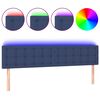 vidaXL Testiera a LED Blu 200x5x78/88 cm in Tessuto