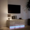 vidaXL Mobile Porta TV con LED Rovere Sonoma 97x34x40 cm in Truciolato