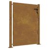 vidaXL Cancello da giardino 100x125 cm in acciaio Corten