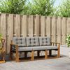 vidaXL Set di divani da esterno 3 pcs Grigio Naturale e Chiaro
