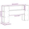 vidaXL Testiera con Ripiani 150 cm in Legno Massello di Pino