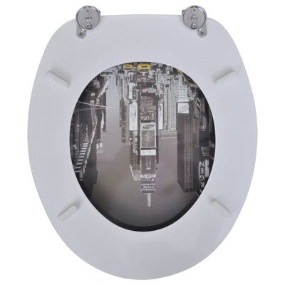 vidaXL Tavolette WC con Coperchi 2 pz in MDF Design New York