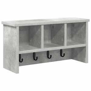 vidaXL Appendiabiti a muro Grigio cemento 50 x 16 x 26 cm