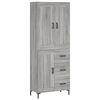 vidaXL Credenza Grigio Sonoma 69,5x34x180 cm in Legno Multistrato