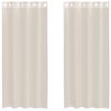 vidaXL Tende in Voile con Occhielli 2 pz Crema 140x245 cm