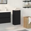vidaXL Mobiletto da parete in rovere nero 32x20x67 cm in legno ingegnerizzato