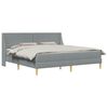 vidaXL Struttura letto con materasso Grigio chiaro 200 x 200 cm