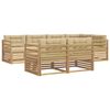 vidaXL Set di divani da esterno 7 pcs Bianco e Beige Poliestere
