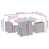 vidaXL Set Divani da Giardino 5 pz con Cuscini in Polyrattan Nero