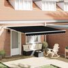 vidaXL Tenda Retrattile Nero 400 &times; 300 cm Poliestere e Metallo
