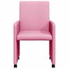 vidaXL Sedie da Pranzo con Ruote 2 pcs Rosa 57 x 66 x 94 cm Tessuto