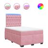 vidaXL Giroletto a Molle con Materasso Rosa 120x200 cm in Velluto