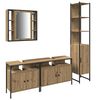 vidaXL Set di mobili per il bagno 4 pz Rovere artigianale