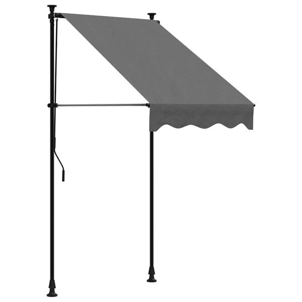 vidaXL Tenda da Sole Retrattile Antracite 100x150 cm Tessuto e Acciaio