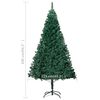 vidaXL Albero di Natale Preilluminato con Palline Verde 240 cm PVC