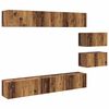vidaXL Set mobile TV 8 pz Legno vecchio Legno ingegnerizzato