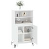 vidaXl Credenza Alta Bianca 60x36x110 cm in Legno Multistrato