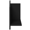 vidaXL Mobile a Parete 70x16,5x30 cm Nero in Legno Multistrato