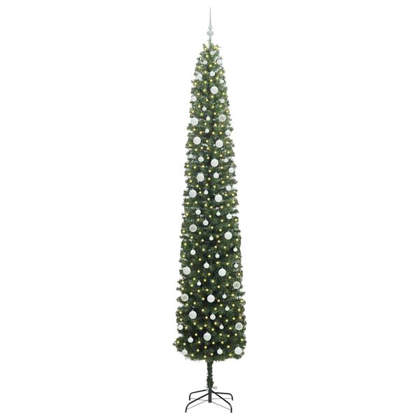 vidaXL Albero di Natale artificiale con 300 LED Verde 270 cm