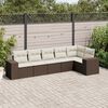 vidaXL Set Divano da Giardino 6 pz con Cuscini Marrone in Polyrattan