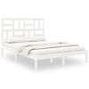 vidaXL Giroletto Bianco in Legno Massello 120x200 cm