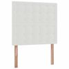 vidaXL Letto Pouf con Materasso Bianco 100x200 cm Similpelle