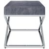 vidaXL Panca 97 cm Grigia in Velluto e Acciaio Inossidabile