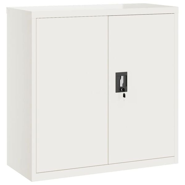 vidaXL Armadio Classificatore Bianco 90x40x90 cm in Acciaio