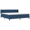 vidaXL Letto a molle con materasso Blu 200 x 200 cm Poliestere