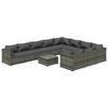 vidaXL Set Divani da Giardino 11 pz con Cuscini in Polyrattan Grigio