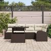 vidaXL Set Divano da Giardino 6 pcs Marrone e Crema polyrattan
