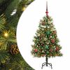 vidaXL Albero di Natale artificiale pieghevole con coni Verde 120 cm