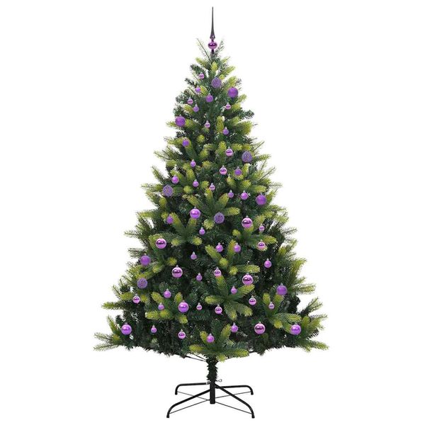 vidaXL Albero di Natale Artificiale a Cerniera con 300 LED 240 cm