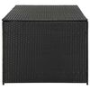 vidaXL Baule da Giardino in Polyrattan 180x90x70 cm Nero