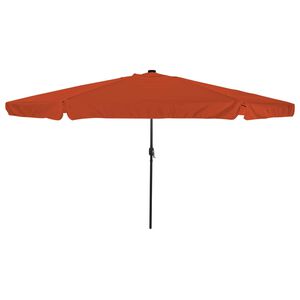 vidaXL Ombrello da giardino Rosso e Nero 395 x 395 x 245 cm