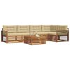 vidaXL Set di divani da esterno con cuscino 6 pcs Naturale e Beige