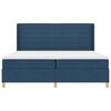 vidaXL Letto a molle con materasso Blu 200 x 200 cm Tessuto