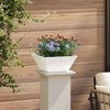 vidaXL Vaso da giardino 5 pcs Bianco 35 x 35 x 15 cm