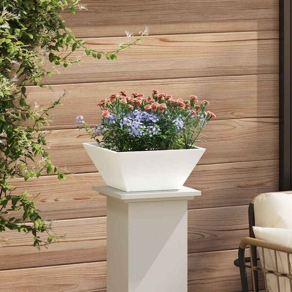 vidaXL Vaso da giardino 5 pcs Bianco 35 x 35 x 15 cm
