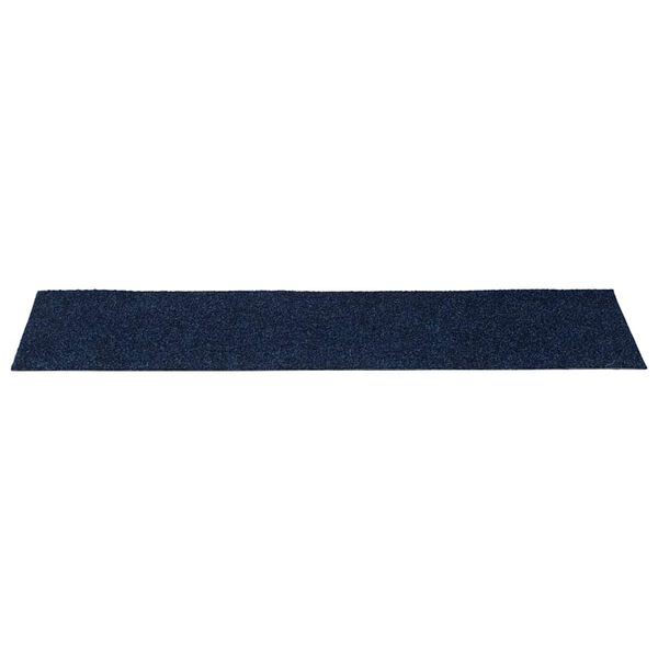 vidaXL Tappetini per scale autoadesivi 15 pz 76x20 cm blu navy rettangolari