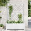 vidaXL Fioriera da Giardino con Graticcio 100x43x142 cm PP Bianco