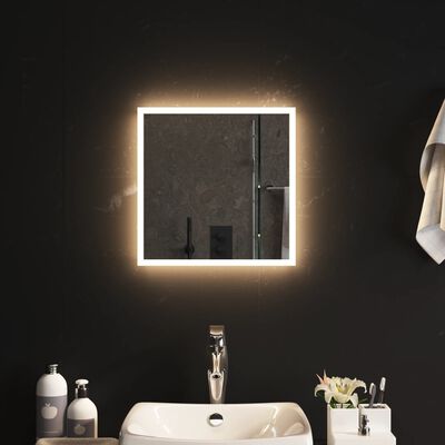 vidaXL Specchio da Bagno con Luci LED 40x40 cm