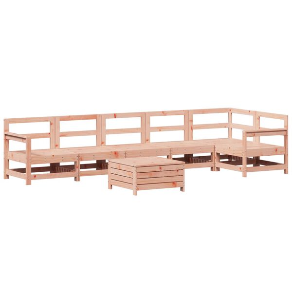 vidaXL Set Divani da Giardino 7 pz in Legno Massello Abete Douglas