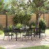 vidaXL Set da Pranzo per Giardino 7 pcs Nero